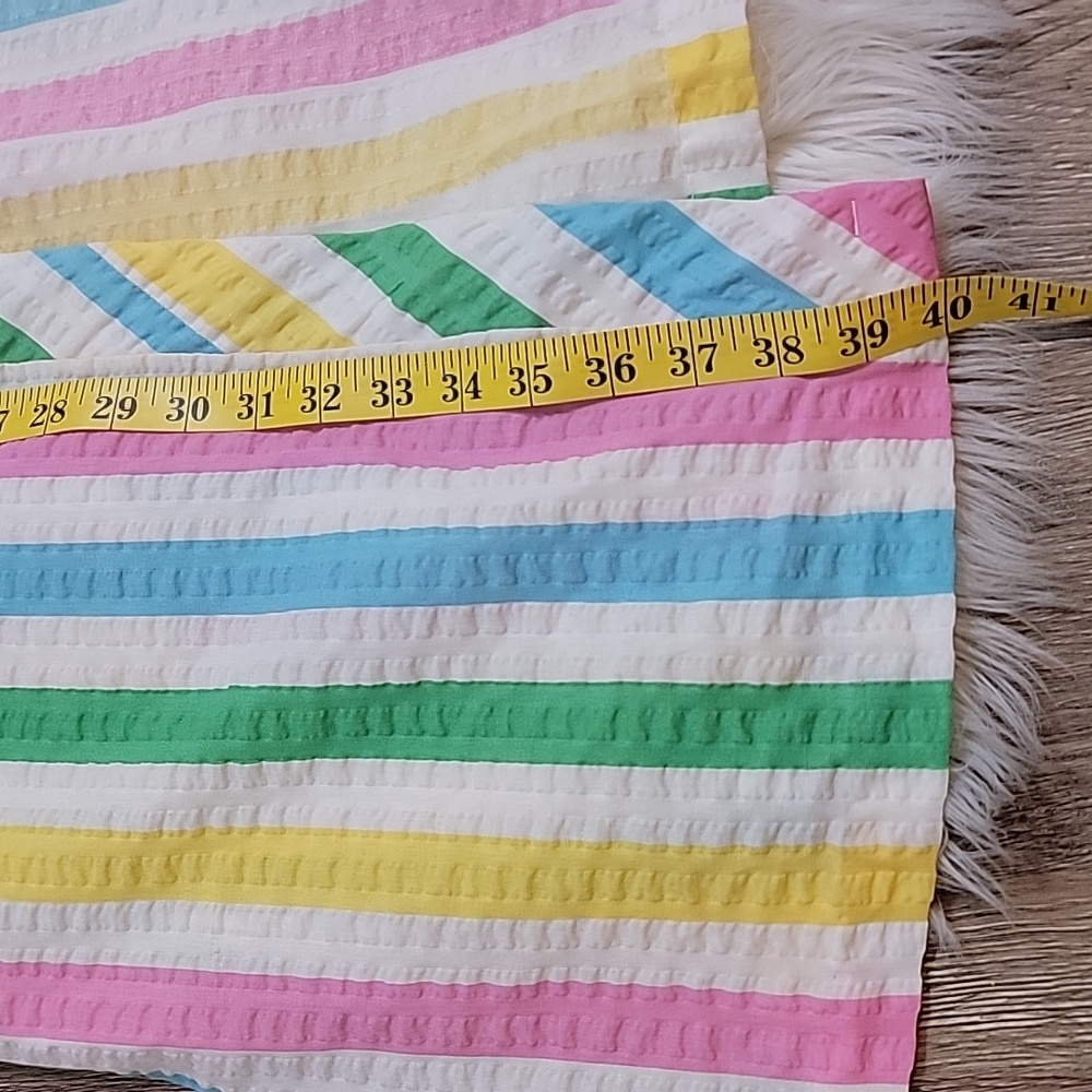VTG | Vintage Multicolored Striped Kimono Style Robe - Picture 11 of 11